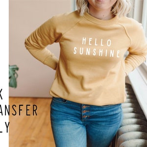 Ink Transfer | Plastisol Ink Transfer | Ink transfer Sheet | Ready to Press | Screen Print Transfer | Hello Sunshine