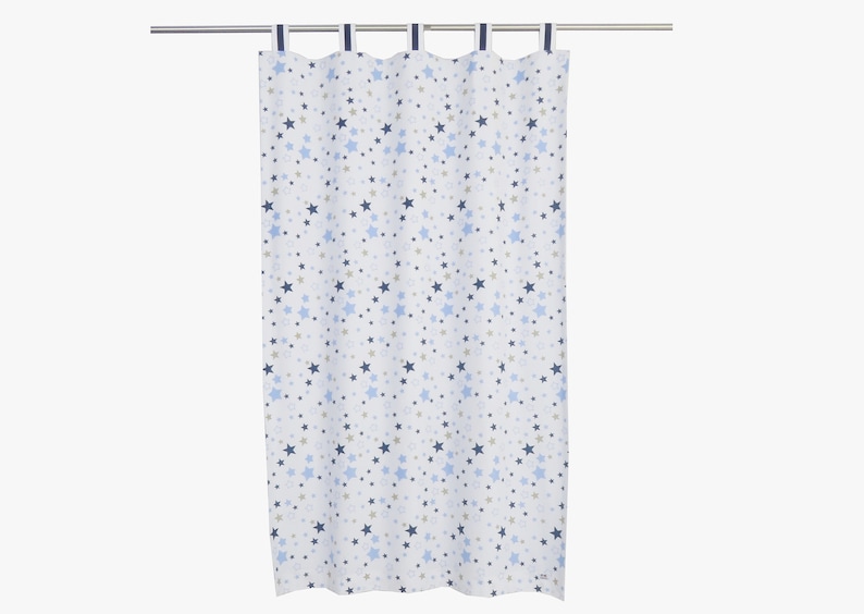 Nursery Baby Blue Stars Curtainscurtains for Nurseryblackout Etsy