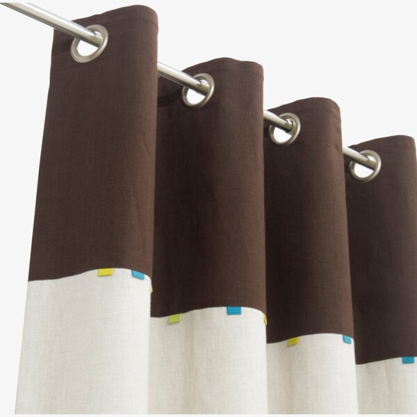 Brown Shower Curtain Etsy
