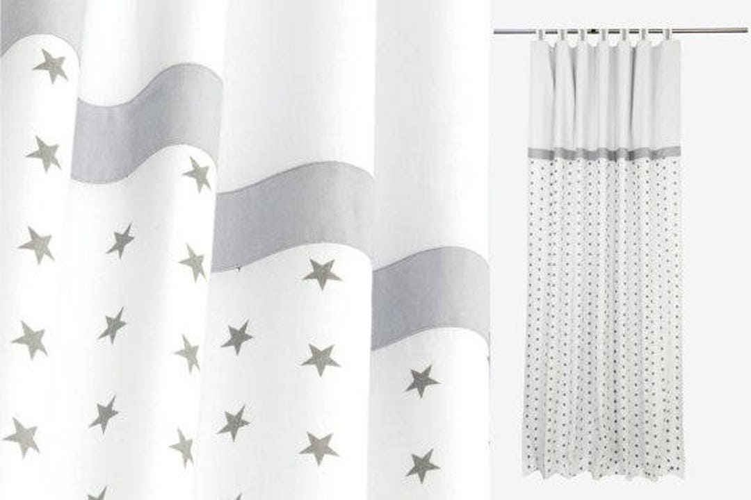 Grey star sale curtains