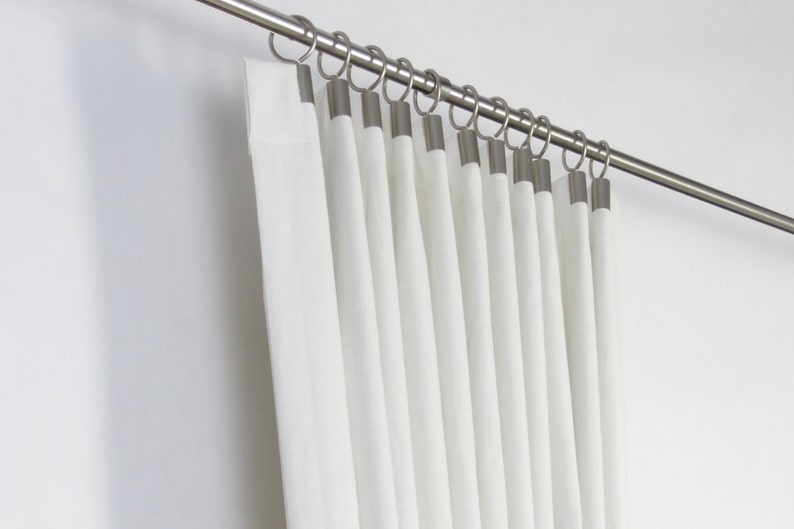 Natural Linen Blackout Nursery Curtain Rod Pocket Panel With Etsy