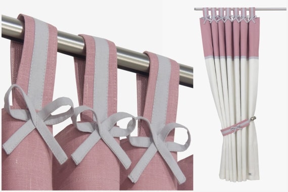 Nursery Curtains Nursery Linen Curtains Linen Drapes Pink Etsy
