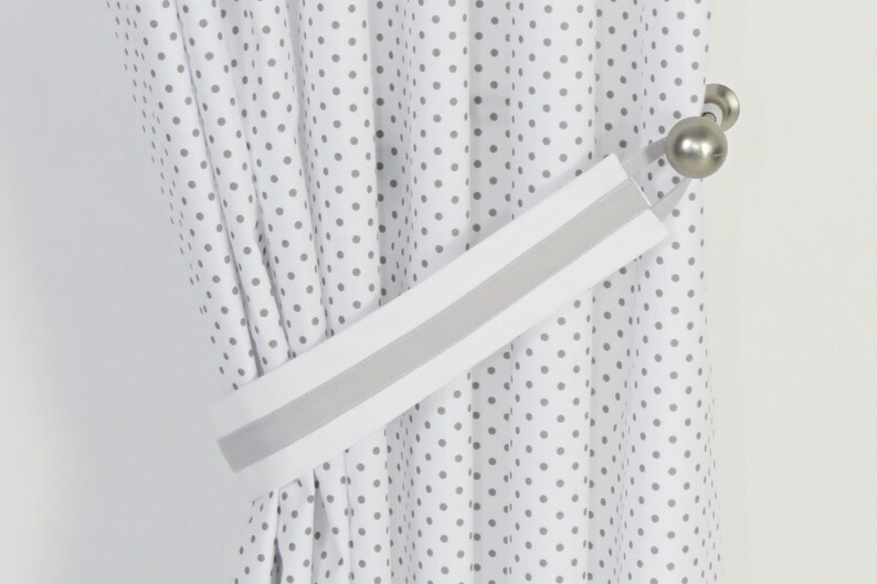 Polka Dot Nursery Curtains I Grey White Nursery Curtain Panels Etsy