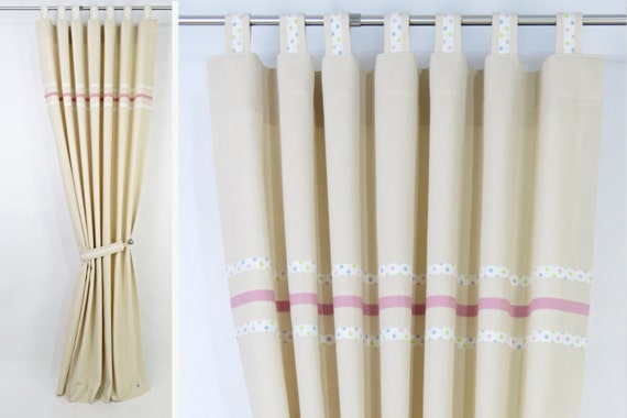 Baby Girl Nursery Curtains Pink Girl Drapes Organic Cotton Etsy