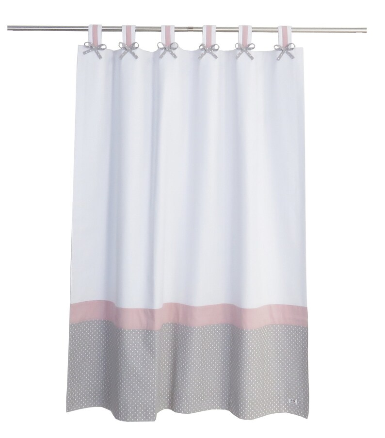 Blush Dusty Pink White Grey Nursery Blackout Curtains for Baby Etsy