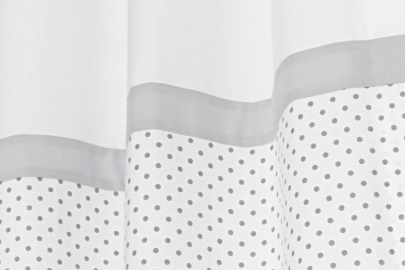 Polka Dot Nursery Curtains I Grey White Nursery Curtain Panels Etsy