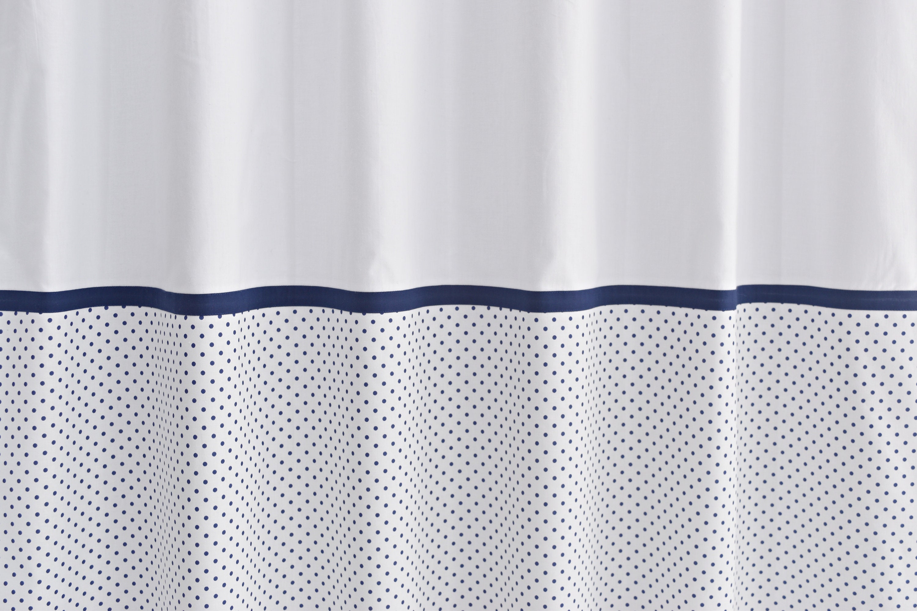 Navy White Boys Nursery Curtains With Navy Polka Dot Sea Etsy UK