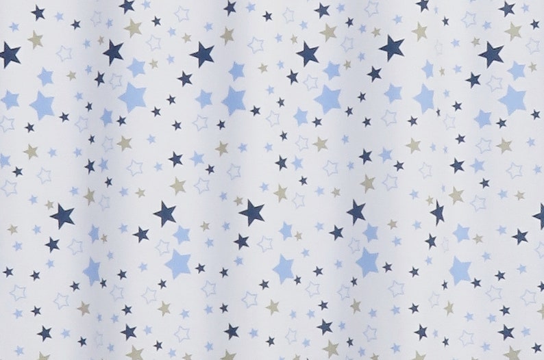 Nursery Baby Blue Stars Curtainscurtains for Nurseryblackout Etsy