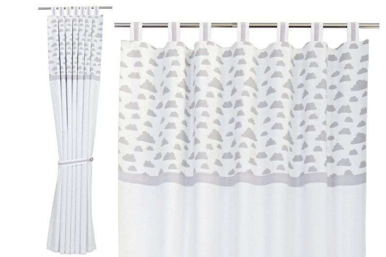84 Cloud Nursery Curtain Panels Gender Neutral Nursery Etsy