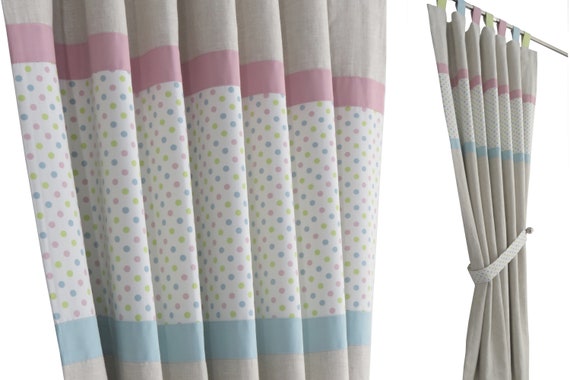 Boy Girl Twins Nursery Linen Curtains I Gender Neutral Nursery Etsy