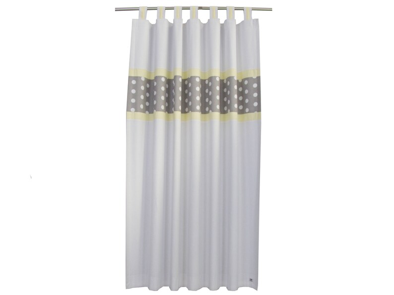 Yellow Nursery Curtains With Grey Polka Dot I Pastel Nursery Etsy UK