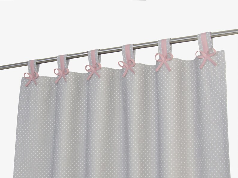 Cute Grey Pink Blackout Curtains for Baby Nurseryblush Pink Etsy