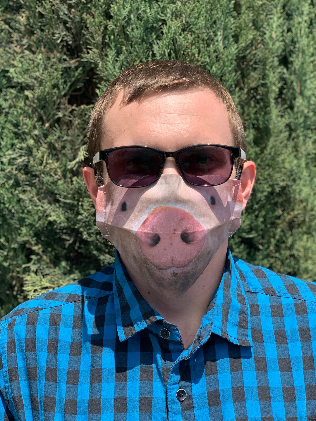 Fun Pig Face Mask, Free Shipping Eligible, Original Design, Washable, Comfortable, Hand Made in