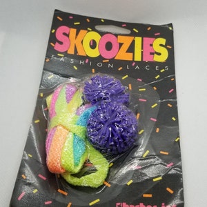 Vintage Skoozies Shoe Laces w/ Koosh Balls in Original Packaging