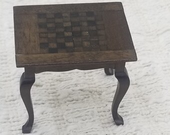 Vintage Handmade Dollhouse Wood Side Table