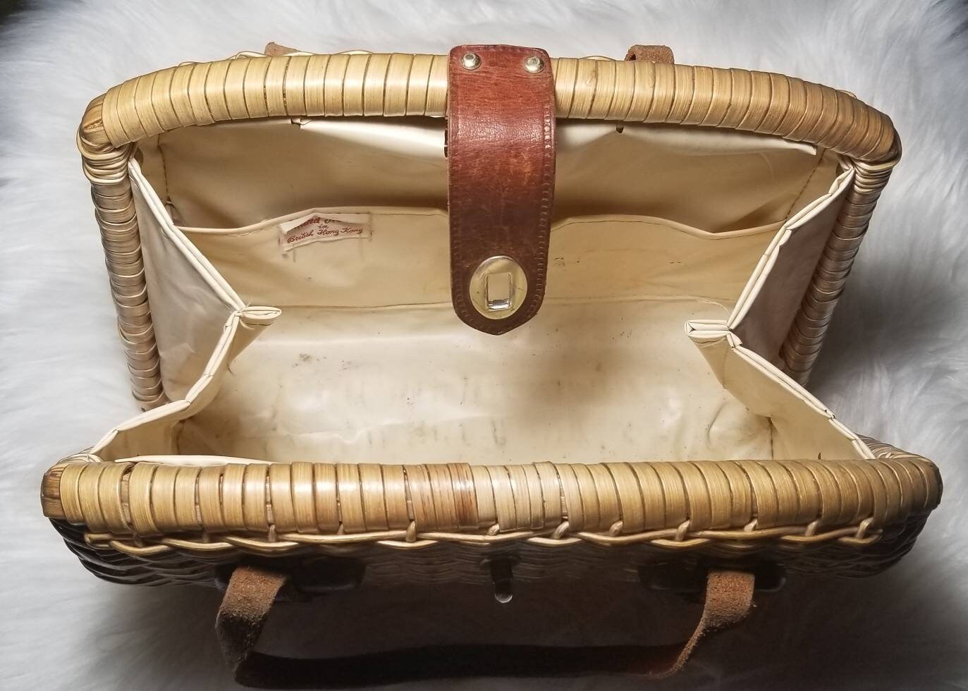 Vintage 1950s Handmade in British Hong Kong Cane Purse - Etsy