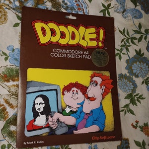 Vintage 1983 Commodore 64 Doodle Color Sketch Pad Packaging Folder