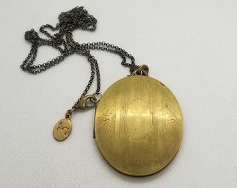 Large Vintage-Inspired Locket Necklace by Larissa Loden