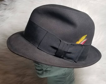 1940s Dapper Dobbs Fedora | Vintage 40s Chocolate Brown Fur 1940s Dapper Dobbs Fedora | Vintage 40s Chocolate Brown Fur