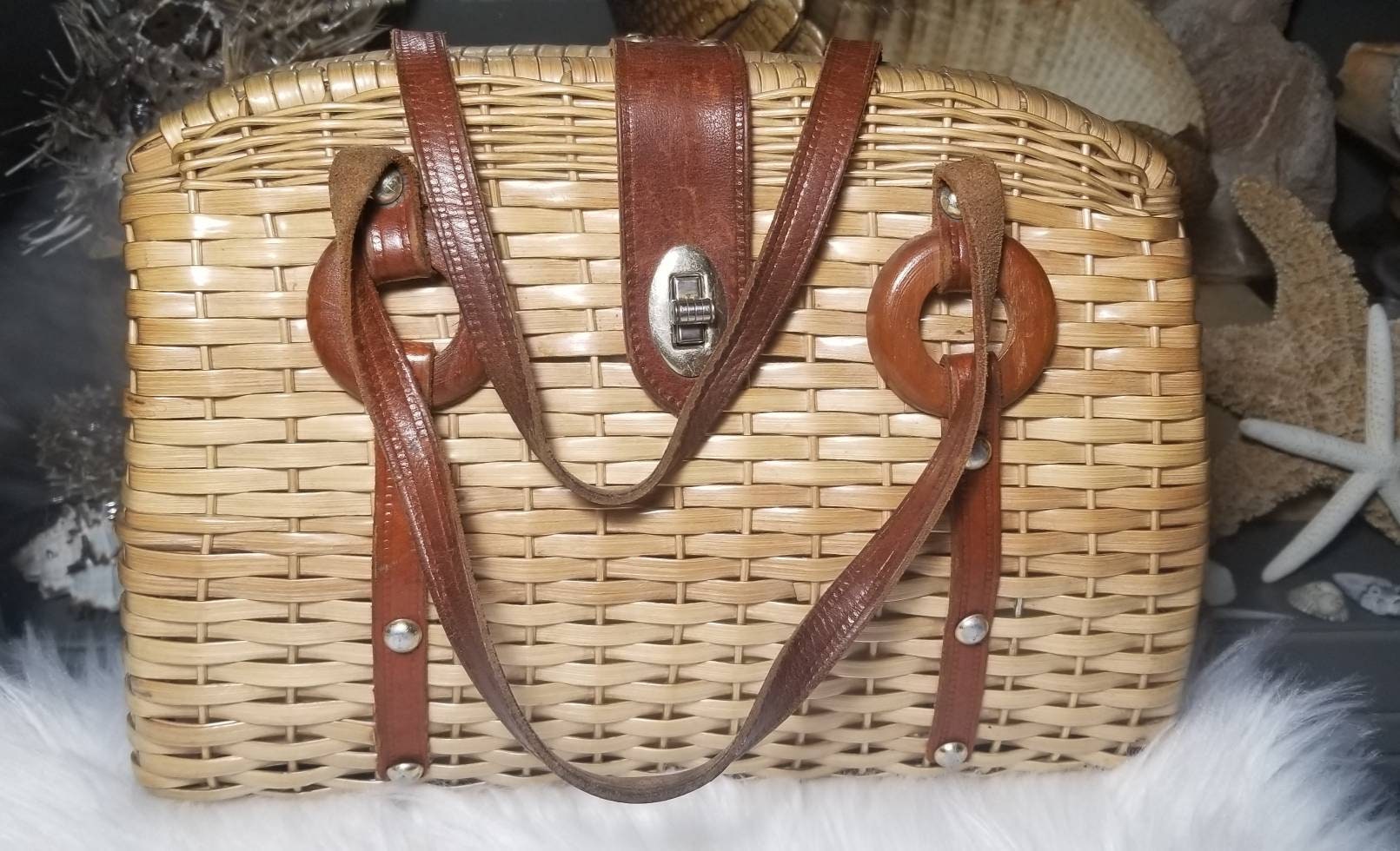 Vintage 1950s Handmade in British Hong Kong Cane Purse - Etsy