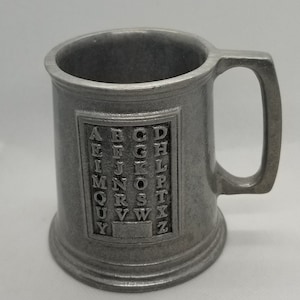 Vintage Wilton Pewter Alphabet Children&#39;s Stein