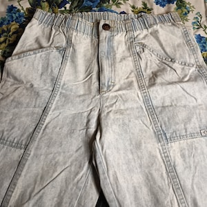 Vintage 1980s Acid Wash Cherokee Elastic Waist Jeans sz 6