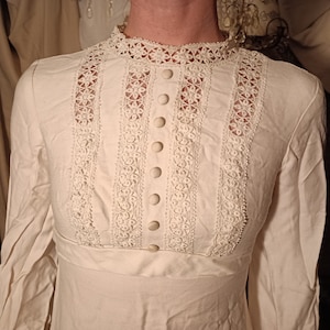 Vintage White Lacey Adolescent Confirmation Dress sz XXS/Children&#39;s L