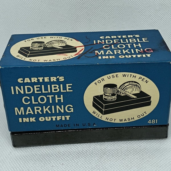 Vintage Carter's Indelible Cloth Marking Ink Outlet Set in Original Packaging