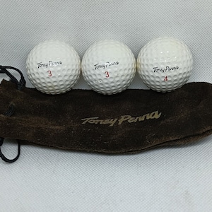 Vintage 2003 Toney Penna Bob Hope Memorial Golf Ball Set w/ Suede Bag