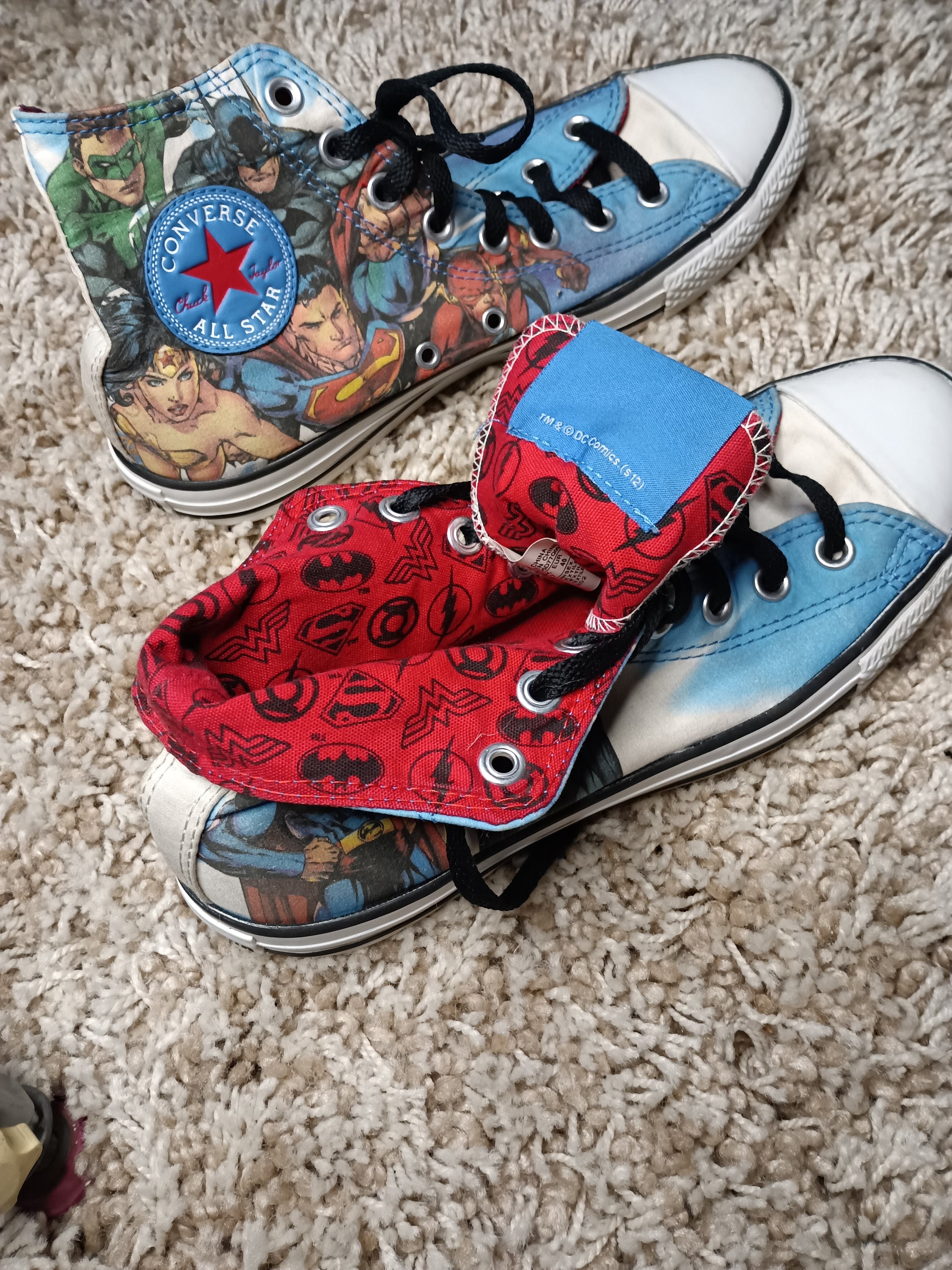 Converse High Top Justice League Sneakers Sz W9 m7 Etsy