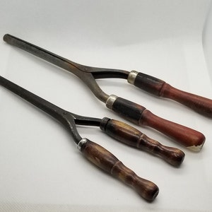 Antique Wood Curling Irons (2 pieces)