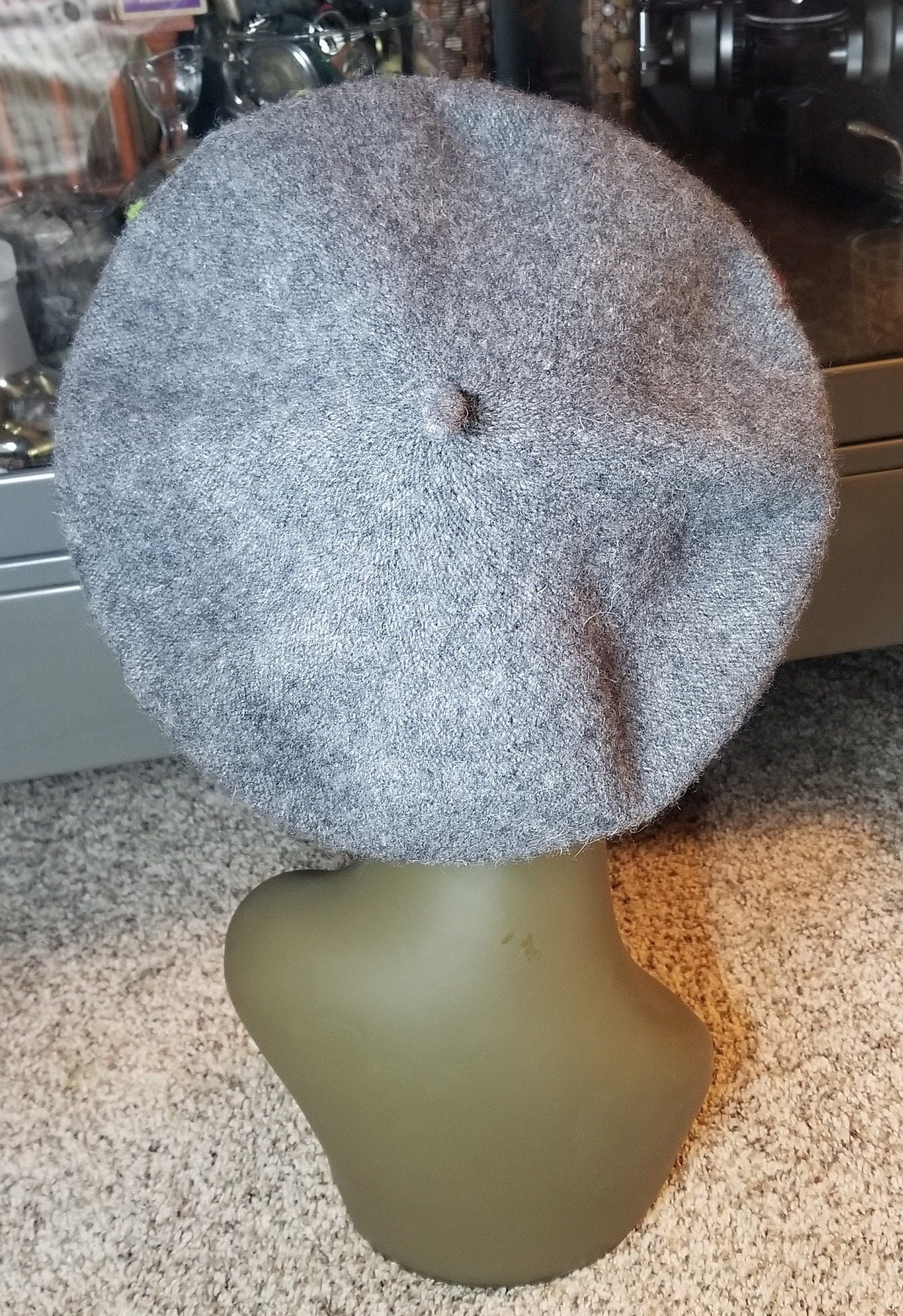 Vintage Wool Beret W/ Embroidered & Needle Felted Flowers - Etsy