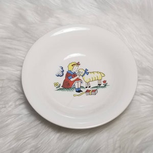 Vintage 1920s Mary & Lamb Edwin M. Knowles Children&#39;s China Bowl