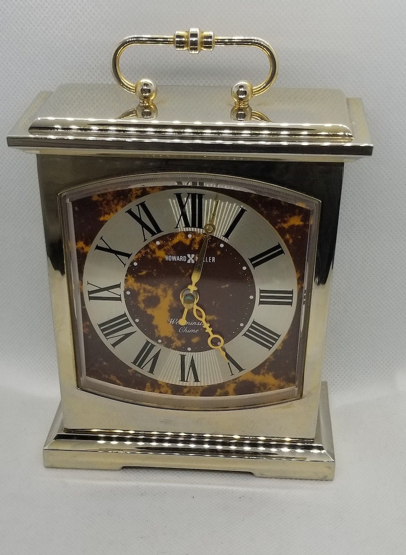 Vintage Howard Miller Mantel Clock W/ Westminster Chime Etsy