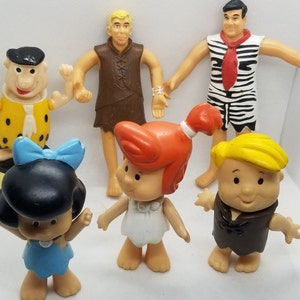 Vintage Flintstones Toys Collection (6 pieces)