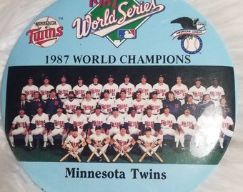 Vintage 1987 World Series Minnesota Twins 6" Champion Pin/Table Top or Hanging Piece