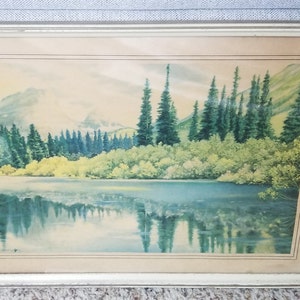 Antique Louis M. Dow Co. St. Paul, MN Lithograph Landscape