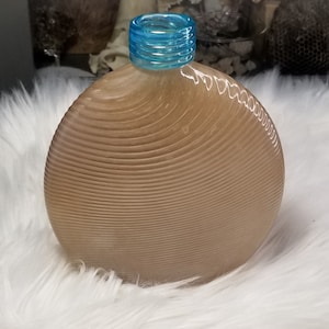 Vintage, Handmade, Dusty Pink & Blue, Blown Art Glass, Super Unique, One-Of-A-Kind Vase
