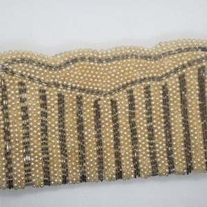 Antique Japanese Made Faux Pearl Beaded Clutch Purse