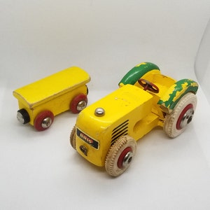 Vintage Wood Brio Tractor and Trailer- SUPER RARE!