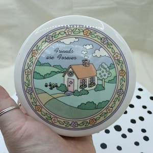 Vintage &quot;Friends are Forever&quot; Ceramic Bowl w/ Lid by Graceline