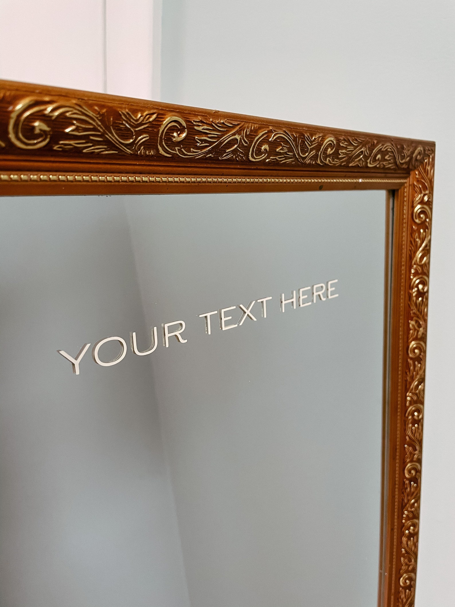 CUSTOM Mirror Decal Mirror Sticker Removable Vinyl Etsy