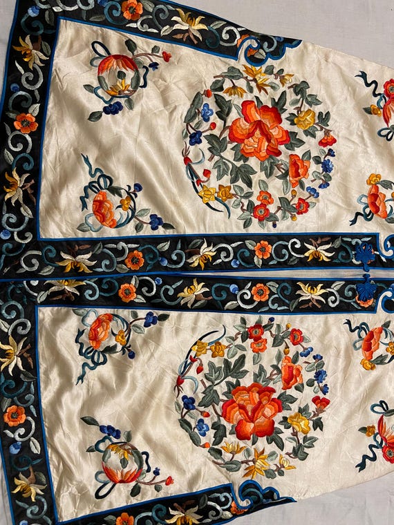 Antique Chinese silk rare hand embroidered Robe j… - image 3