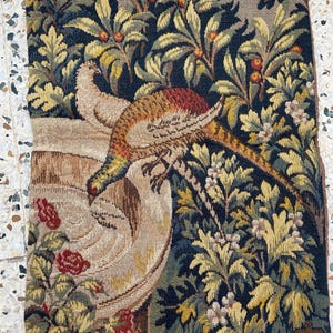 16X12 inches Vintage French Tapestry, Antique Wall Hanging, Vintage tapestry, Antique textile Wall Art Hanging Decor, Medieval Tapestry