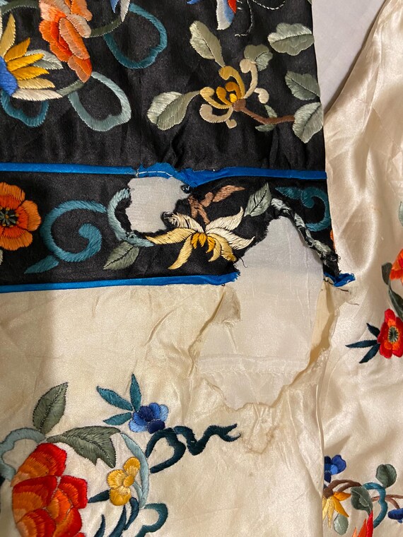 Antique Chinese silk rare hand embroidered Robe j… - image 7