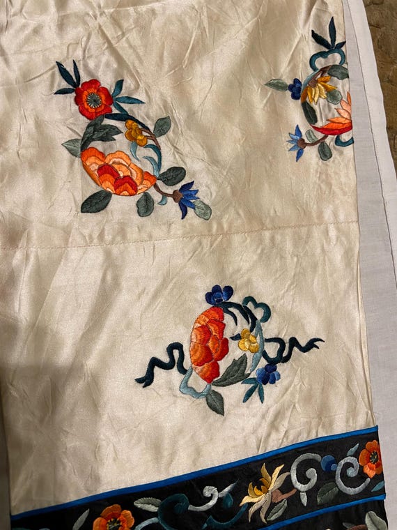 Antique Chinese silk rare hand embroidered Robe j… - image 13