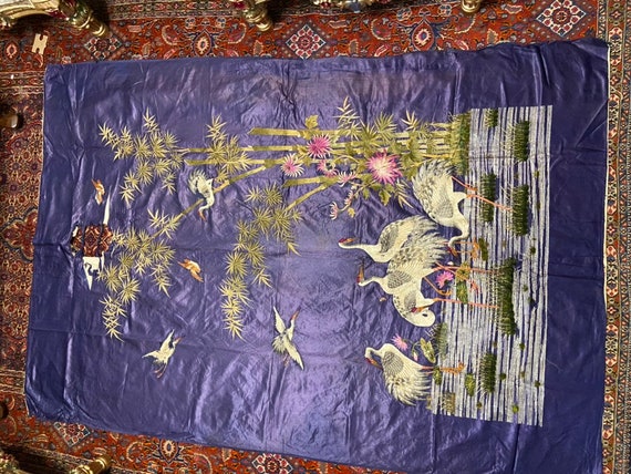 Antique Chinese Tapestry Antique Chinese Textile Wall Hanging Tapestry Antique Chinese Qing Dynasty Hand Embroidered Silk Panel 78 X 53 Inch Etsy