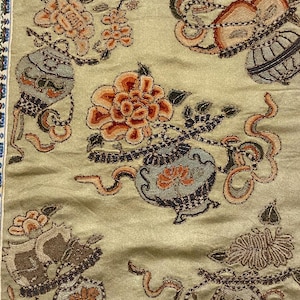 Antique Chinese Tapestry Antique Chinese Textile Forbidden stitch Wall Hanging Antique Chinese Qing Dynasty Hand Embroidered Silk Panel15X14