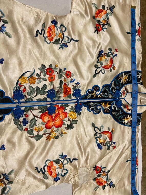 Antique Chinese silk rare hand embroidered Robe j… - image 17