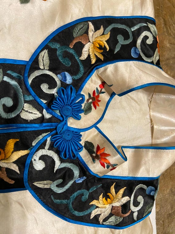 Antique Chinese silk rare hand embroidered Robe j… - image 5